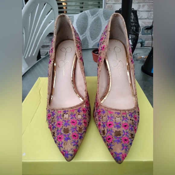 Jessica Simpson Pink Multi floral size 8 - Picture 2 of 5